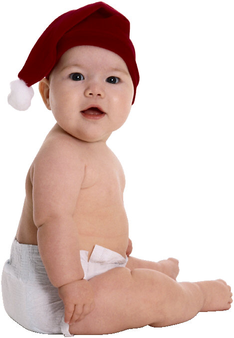 Kerstkind met kerstmuts