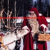 Kerstman met Rudolf het rendier
